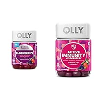 OLLY Extra Strength Elderberry Gummies Immune Support with Vitamin C, D, Zinc Active Immunity Elderberry Gummies