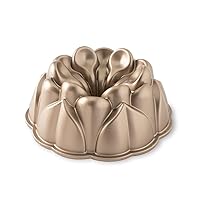 Nordic Ware Magnolia Cast Aluminum Bundt Pan, 10 Cup, Toffee