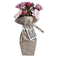 Santa Barbara Design Studio Flower Bouquet Bag Wedding Collection - Waterproof Lined 100% Cotton Canvas Reusable Floral Arrangement Supplies, 17 x 11-Inch, Bridesmaid
