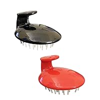 G.B.S Hair Scalp Massager Shampoo Brush, Promotes Hair Growth, Improves Circulation, Reduces Stress Hair Care Tool, Black and Red