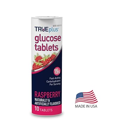 TRUEplus® Glucose Tablets, Raspberry Flavor - 10ct Tube (1)