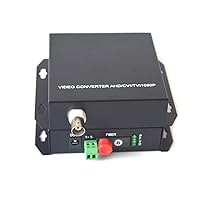 HD Video to Fiber Optic Extenders/Converters, Work Distance up 20Km FC Optical Port- Support 1080p 960p 720p CVI TVI AHD HD Camera (1 Channel with RS-485 Data)
