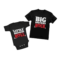 Tstars Rock N Roll Sibling Matching Outfits Pregnancy Announcement Big Brother Little Sister Shirts Baby Bodysuit