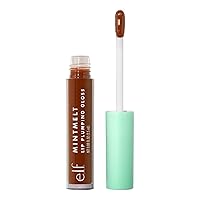 e.l.f. Mint Melt Lip Gloss, High-shine, Hydrating Lip Gloss, Plumps Lips & Creates Subtle, Buildable Color, Vegan & Cruelty-Free, Chocolate Chip