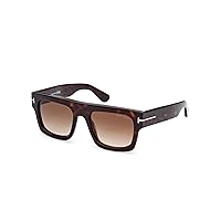 Tom Ford FAUSTO FT 0711 Dark Havana/Light Brown Shaded 53/20/145 unisex Sunglasses
