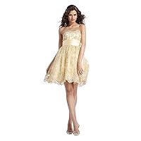 Strapless Lace Short Prom Dress 1323