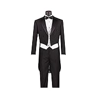 Vinci Tuxedo Suit with Tail T-2X Black
