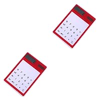 Lurrose 2pcs Mini Phone Chair Name Tent Holders Simple Portable Calculator Small Office Calculator Energy Saving Calculator Calculators Small Red Computer Business Student