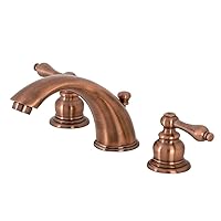 Kingston Brass KB976AL Victorian Widespread Bathroom Faucet, Antique Copper, 10 x 5.75 x 4.06