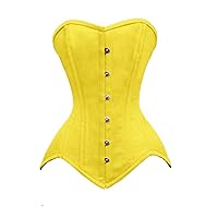 luvsecretlingerie Heavy Duty 26 Double Steel Boned Waist Training Cotton Overbust Tight Shaper Corset #8851-TC