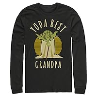 STAR WARS Best Grandpa Yoda Says Men's Tops Long Sleeve Tee Shirt