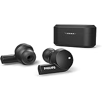 PHILIPS T5505 Wireless Earbuds with Active Noise Canceling (ANC) and IPX5 Water Resistance, Black