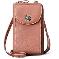 BROMEN Women Briefcase 15.6 inch Laptop Tote Bag Vintage with Small Crossbody Bag for Women Leather Cellphone Wallet Fashion Travel Shoulder Bag Pink