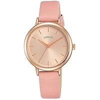 Lorus- Quartz Ladies Rose Gold Cream DIAL Pink Strap Watch
