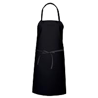 Fame B5XL Extra Large Kitchen Bib Apron - Black (WFA83593BK)
