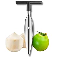 Coconut Opener for Fresh Green Young Coconut Water - Works With Peeled Thai Young White Coconuts - Open in Seconds Super Safe Easy and Fast