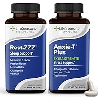 Anxie-T Plus - Extra Strength with Sleep Support - Supports Mood & Mental Focus - Feel Calm and Relaxed - Eases Tension & Nervousness - Ashwagandha, Kava Kava, GABA & L-Theanine - 120 Capsules