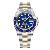 Fashion 8125 Automatic Mechanical Classic Dress Men Watches Blue Black Stainless Steel Wristwatch
