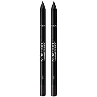 L'Oreal Paris Makeup Infallible Pro-Last Pencil Eyeliner, Waterproof and Smudge-Resistant, Glides on Easily to Create any Look, Black, 0.042 oz., 2 Count