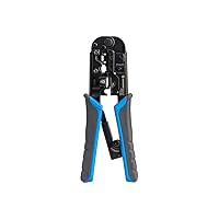 Jonard Tools UC-4569 Pass-Through 6-in-1 Modular All-in-One Cut, Strip, and Crimping Tool for Video, Telecom, Datacom and More, Blue