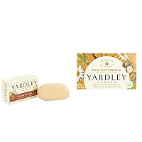 YARDLEY LONDON Nourishing Bath Soap Bars Cocoa Butter Dry Skin & Shea Buttermilk Sensitive Skin, 4.0 oz Bars