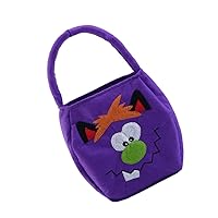 BESTOYARD 2pcs Halloween Tote Bag Halloween Candy Gift Bowl Pumpkin Tote Halloween Favors Bag Bags for Kids Candy Holder Candy Bags Festival Gift Bag Purple Child Short Plush Portable Props