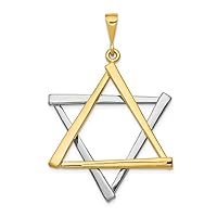 14k Two-tone Gold Star Of David Charm