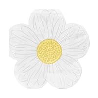 Talking Tables 20 x Daisy Shaped Floral Paper Napkins For Tea Parties, Mother’s Day | Easter Table Decorations, Spring Serviettes for Decoupage | Eco-Choice 100% recyclable | (NO PLASTIC) Branded