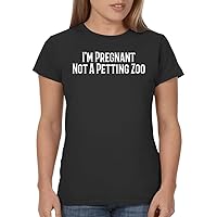 I'm Pregnant Not A Petting Zoo - Ladies' Junior's Cut T-Shirt