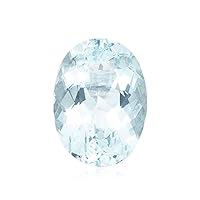 6.45-7.68 Cts of 14x10 mm AA Oval Loose Natural Sky Blue Topaz (1 pc) Gemstone