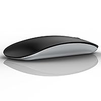 M18 Bluetooth Mouse, USB C Rechargeable Wireless Mouse, Triple Mode (Dual Bluetooth+USB) Computer Silent Mice Portable with USB Receiver Type C Adapter for Laptop/MacBook/iPad/PC - Matte Black
