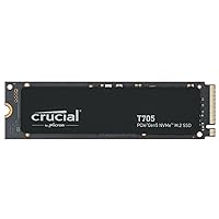 New 2024 T705 2TB PCIe Gen5 NVMe M.2 SSD - Up to 14,500 MB/s - Game Ready - Internal Solid State Drive (PC) - +1mo Adobe CC - CT2000T705SSD3