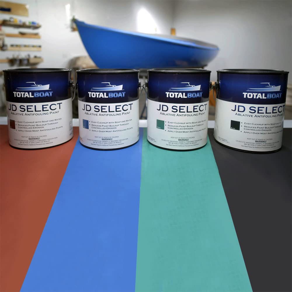 TotalBoat JD Select Ablative Antifouling Bottom Paint for Fiberglass, Wood and Steel Boats (Black, Quart)