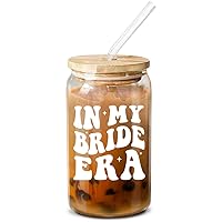 NewEleven Bridal Shower Gifts - Wedding Gifts For Bride - Bride To Be, Bachelorette Party, Engagement Gifts For Women - Bride Gifts For Bride To Be, Fiancee, Wifey, Her - 16 Oz Coffee Glass