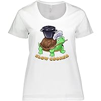 inktastic Slow Cooker- Cute Turtle Chef Women's Plus Size T-Shirt