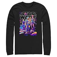 STAR WARS Mandalorian Light It Up Men's Tops Long Sleeve Tee Shirt