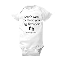 I Can't Wait to Meet You Big Brother Coming 2022 - Baby Onesie Pregnancy Announcement