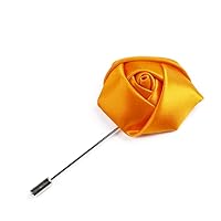 Men's Lapel Pin Rose Flower Boutonniere Stick for Suit Wedding Brooches