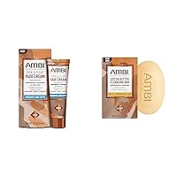 Ambi Even & Clear Fade Cream Dark Spot Corrector Bundle with Cocoa Butter Cleansing Bar, 3.5 Ounce