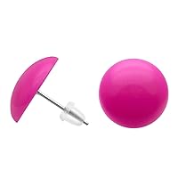 Soul-Cats 1 Pair Round Stud Earrings in Many Colours for Women