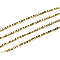 The Design Cart Olive Green Cup Chain (6 ss - 2 mm) (5 Meters) Used for Jewellery Making, Decorating Handbags, Wallets, Etc