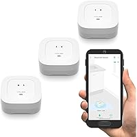 Water Leak Sensor 4 with 105dB Audio Alarm 3-Pack, SMS/Text, Email & Push Notifications, Freeze Warning, LoRa Up to 1/4 Mile Open-Air Range, w/Alexa, IFTTT, Hub Required!