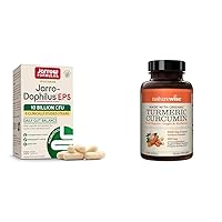 Jarrow Formulas Probiotics & NatureWise Curcumin Turmeric Joint Support Dietary Supplements, 180 Count