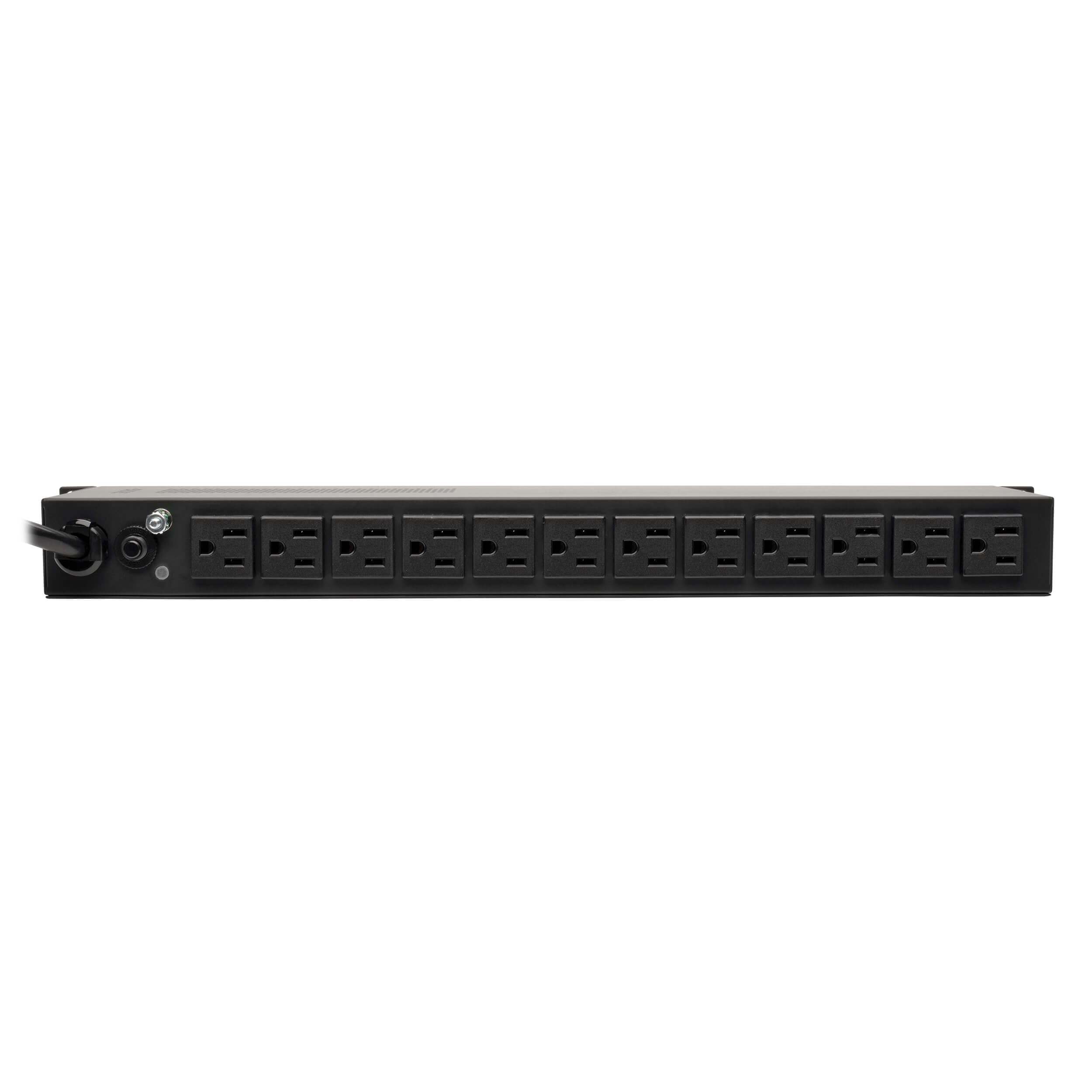 Tripp Lite Metered PDU, 15A, Isobar Surge Suppression, 3840J, 14 Outlets (5-15R), 120V, 5-15P, 15 ft. Cord, 1U Rack-Mount Power (PDUMH15-ISO)