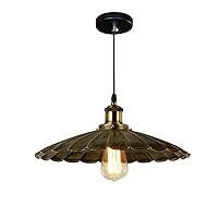 Contemporary Industrial 1-Light Pendant Light Adjustable Length Ceiling Lamp Bronze Finish Decorative Bar Living Room Restaurant E27 Flush Mount Light (Color : Bronze)