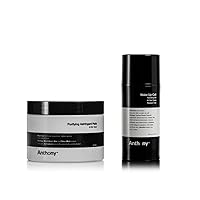 Anthony Refresh Duo Witch Hazel Pads Pore Cleaner: 60 Count, Purifying Astringent Cleansing Toner Pads and Wake Up call