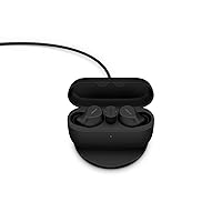 Jabra Evolve2 True Wireless Bluetooth Earbuds with Wireless Charging Pad - Active Noise Cancellation, MultiSensor Voice Technology - Certified to Work with Your Virtual Meeting Apps - Black