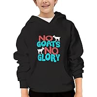 Unisex Youth Hooded Sweatshirt No Goats No Glory Goat Lover Cute Kids Hoodies Pullover for Teens