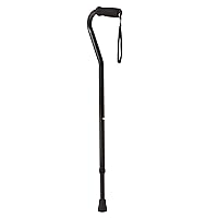 Medline Aluminum Offset Walking Cane for Seniors & Adults is Portable and Lightweight for Balance, Knee Injuries, Mobility & Leg Surgery Recovery
