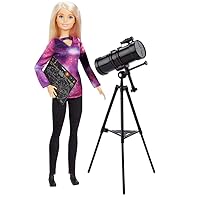 Barbie​Astrophysicist Doll, Blonde with Telescope and Star Map, Inspired by National Geographic